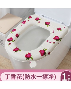 Waterproof toilet mat flowers