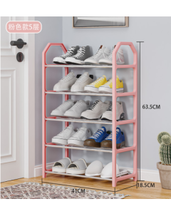 Shoe rack with three tubes