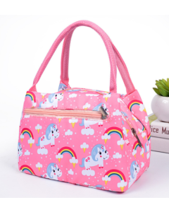 Bento bag with printed zipper