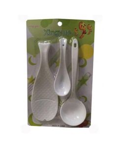 Soup spoon rice spoon 3-piece set Paper card