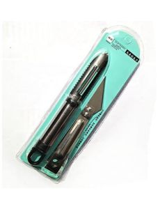 Kitchen paring knife, planer knife, engraving knife hair clamp combination, all stainless steel, 20 sets/bag, 400 sets/box