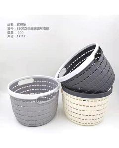 Two-color rattan round storage box 200/carton