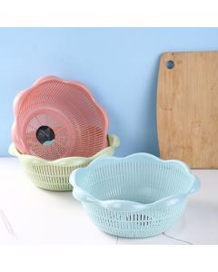 Vegetable basket lace-shaped cut-out plastic