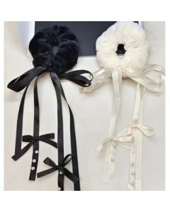 Ribbon tie tie bow tiara pearl bowel hair ring