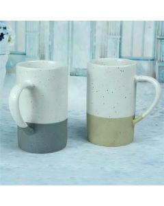 Double color-blocked ceramic mug mug milk tea mug coffee mug six B13-4-1