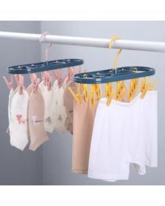 Color-blocked oval 12-clip two-color hanger 100pcs/carton