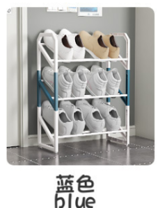 Lacquered tube shoe rack Two-tone