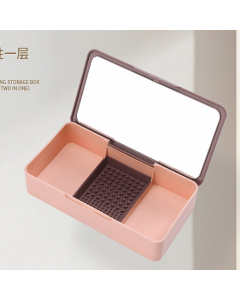 Makeup brush cleaning storage box XX-0048 with mirror