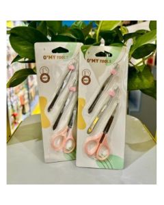 Tweezers + eyebrow scissors three-piece set 6971341120075