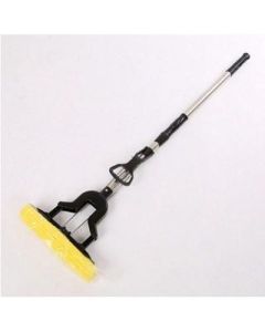 Rubber mop black steel 28*118cm folded in half for wet and dry use