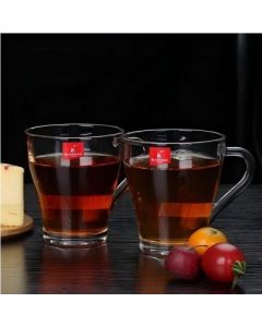 Clear Glass BJZB-2406 Tropical Resistant Handle Milk Cup 72pcs