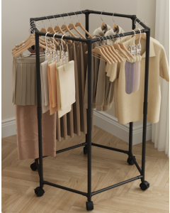 Rotating drying rack 16 tube hexagonal