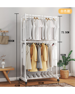 DRYING RACK DOUBLE-LAYER DOUBLE-ROD 25MM PIPE