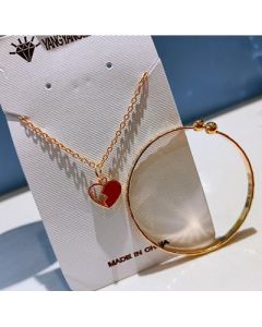 Metal bracelet necklace 2-in-1