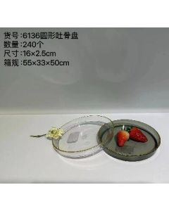 Spitting bone disc round plastic plate plate 240 pieces