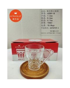 The glass Wells small handle cup is transparent and thickened and heat-resistant