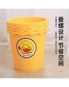Trash can little yellow duck household waterproof