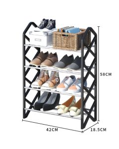 Diamond-shaped shoe rack with triangular armrests