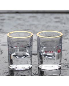 Glass shot glass, gold white wine glass, one sip spirit glass, gold rill bullet glass