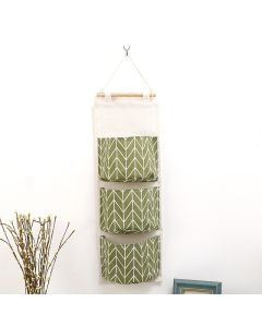Cotton and linen three-layer hanging bag