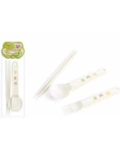 Children's tableware 3 spoons, forks and chopsticks set Food grade PP material