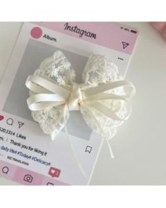 Ribbon bow lace hairpin Alice