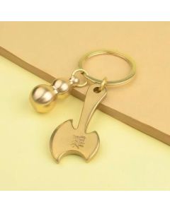 Brass gourd keychain charm  