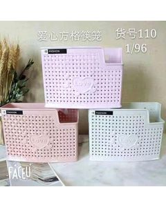 Multifunctional plastic chopstick cage draining chopstick barrel spoon shelf Grid chopstick cage 96/box