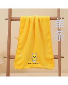 Towel, little yellow duck, nano coral velvet, pure cotton