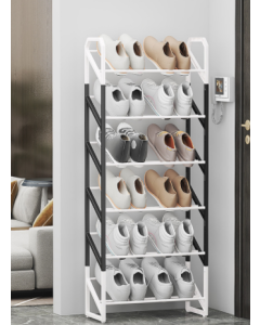 Lacquered tube shoe rack Two-tone