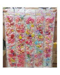 Children's accessories duckbill clip plastic print pair clip BB clip hairpin hairpin 100 mixed colors