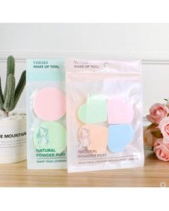 Wet and dry color heart-shaped puff sponge makeup puff 4pcs
