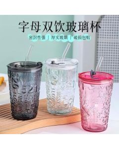 Glass, high-value, double drinking cup