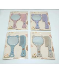 Bear ear mirror bear head card mirror comb two-piece set 300 sets/box