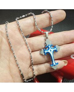 Cross titanium steel necklace Street style punk hip-hop sweater chain