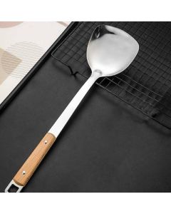 Stainless steel spatula Yusheng wooden handle 2 nails thickened