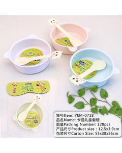 Children's cutlery melamine bowl and spoon set 6930710607180 128/case