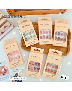 Wear nail dopamine color with detachable false nails