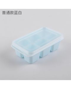 Ice tray with lid in six compartments