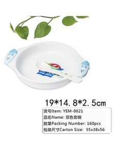 Binaural children's cutlery melamine bowl and spoon set 160/case
