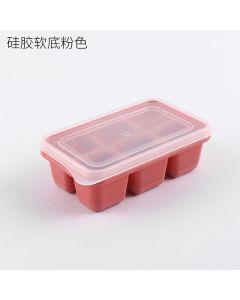 Ice tray with lid in six compartments