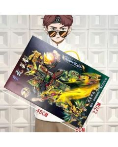 Assemble building blocks Qinglong Guan Yu's Martial Saint Guan Yu Mecha 472 particles 36 boxes/box