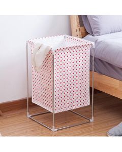 Dirty laundry basket fabric folded