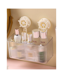 Transparent suction cup shelves