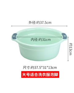 Plastic basin with thickened ears