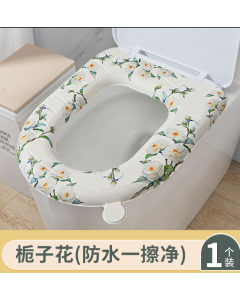 Waterproof toilet mat flowers