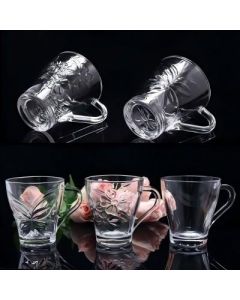 Glass with handle transparent