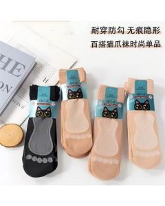 Steel wool socks Summer thin velvet wear-resistant anti-snagging silk flesh-colored cotton-bottomed socks