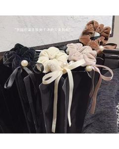 Ribbon tie tie bow tiara pearl bowel hair ring