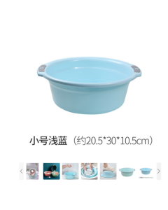 Plastic basin with thickened ears